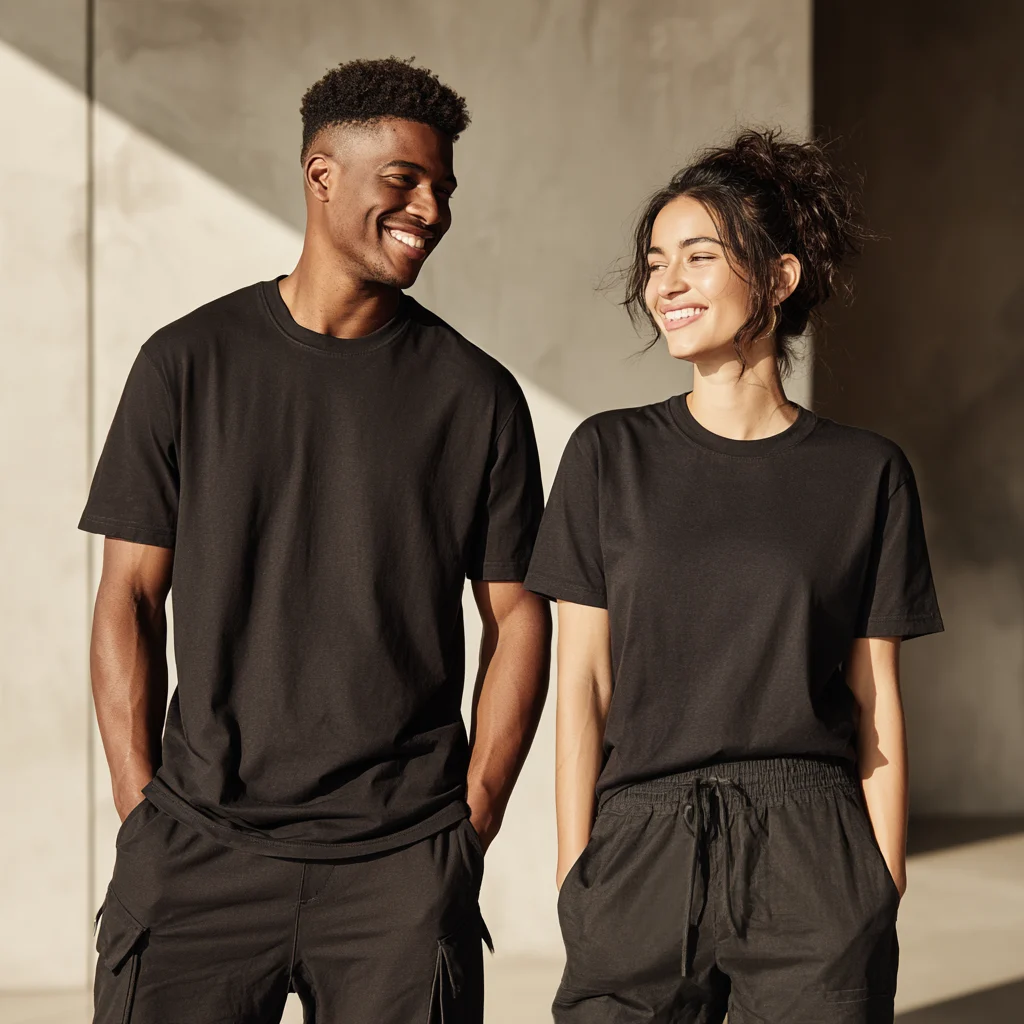 Ghost Wolf tee styled with a linen overshirt